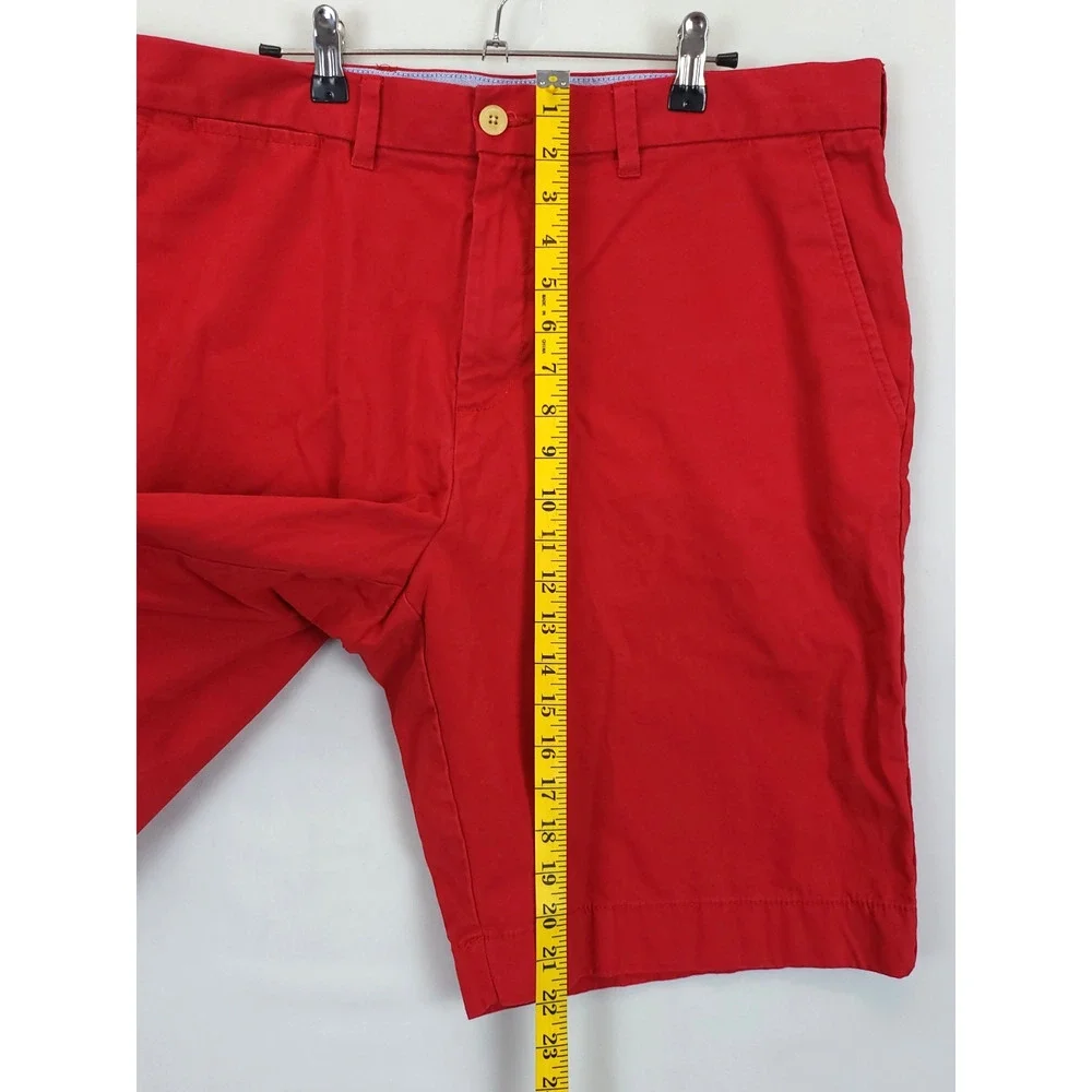 Tommy Hilfiger Chino Shorts Cotton Men 38 / 11 Red Outdoors Preppy Everyday